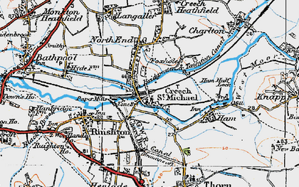 Old map of Creech St Michael in 1919