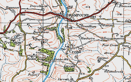 Old map of Barteliver in 1919