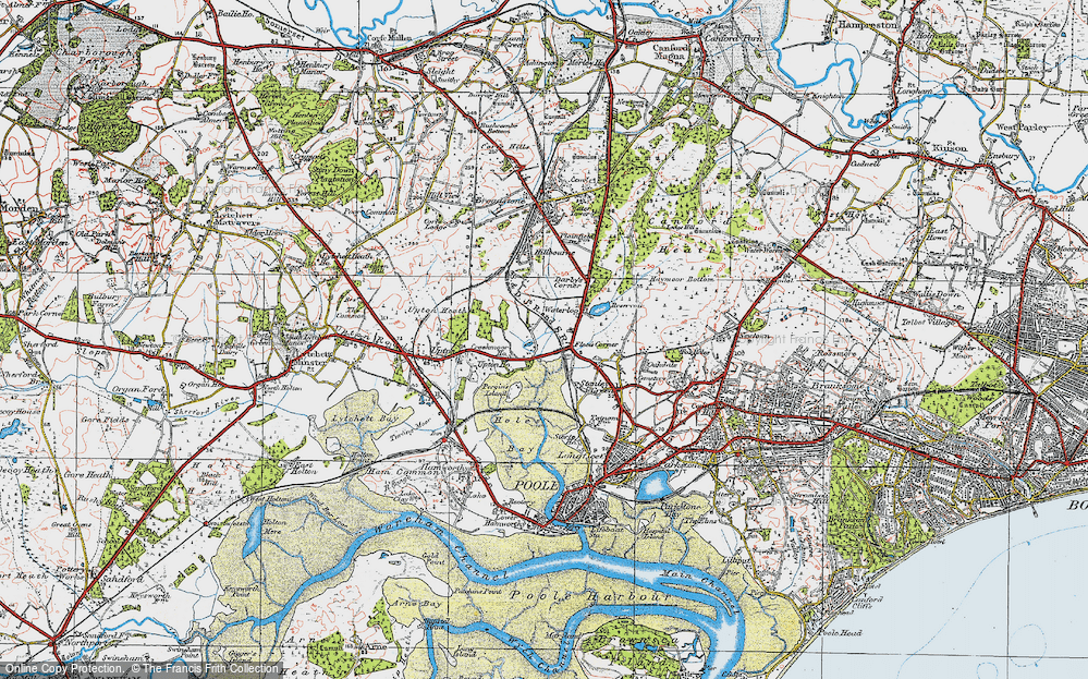 Old Map of Creekmoor, 1919 in 1919