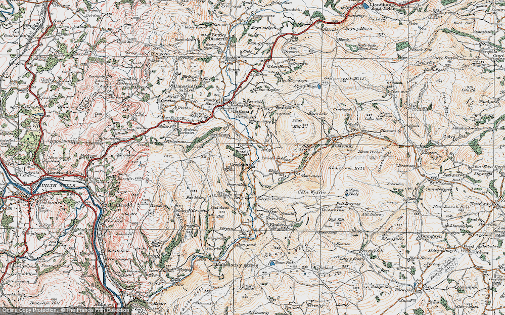 Old Map of Cregrina, 1919 in 1919