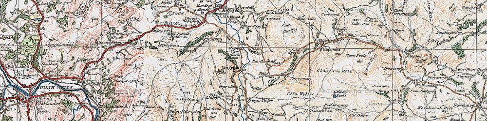 Old map of Wylfre in 1919