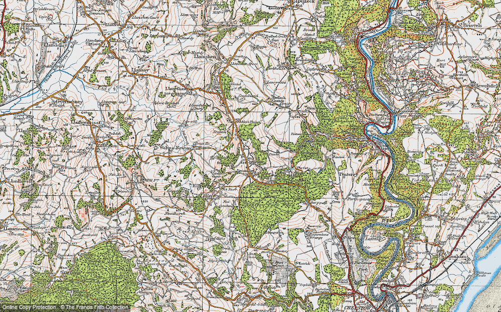 Old Map of Creigau, 1919 in 1919