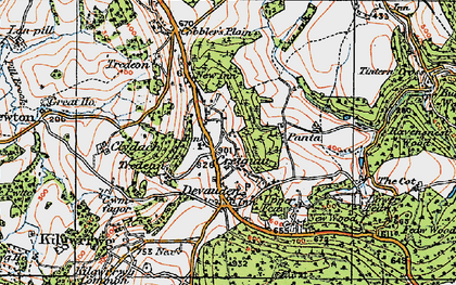 Old map of Creigau in 1919