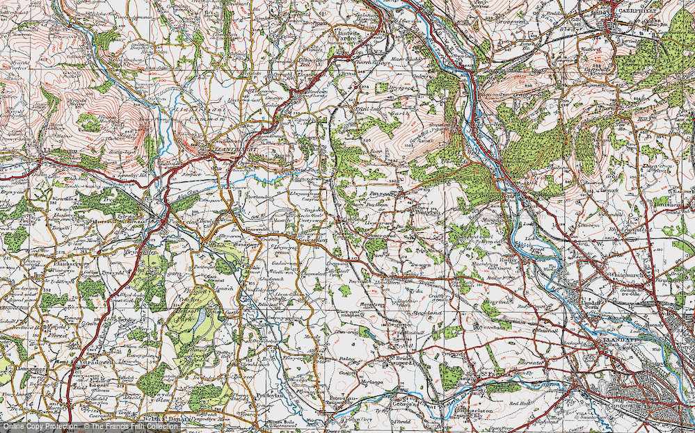Old Map of Creigiau, 1922 in 1922