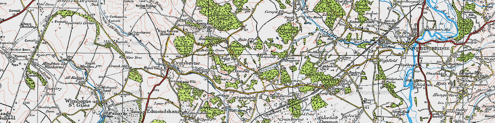 Old map of Crendell in 1919