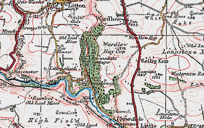Old map of Cressbrook in 1923