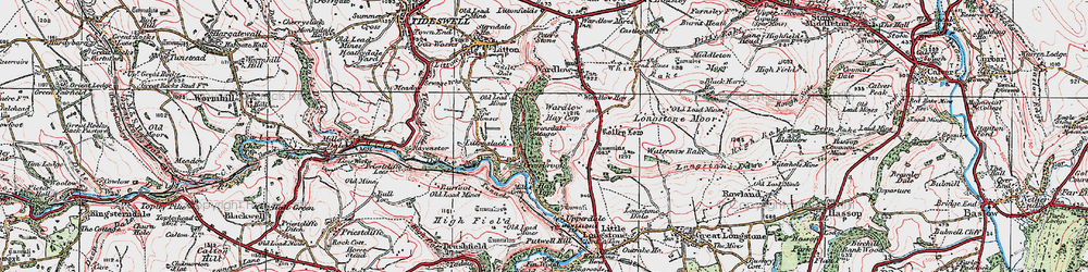 Old map of Cressbrook in 1923