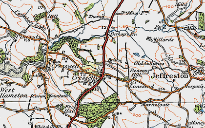 Old map of Cresselly in 1922