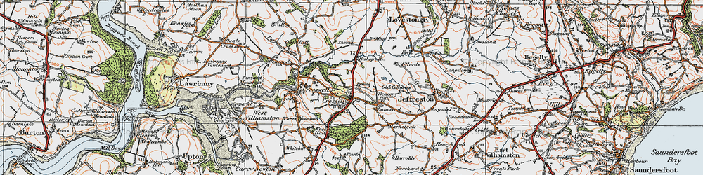 Old map of Brince in 1922