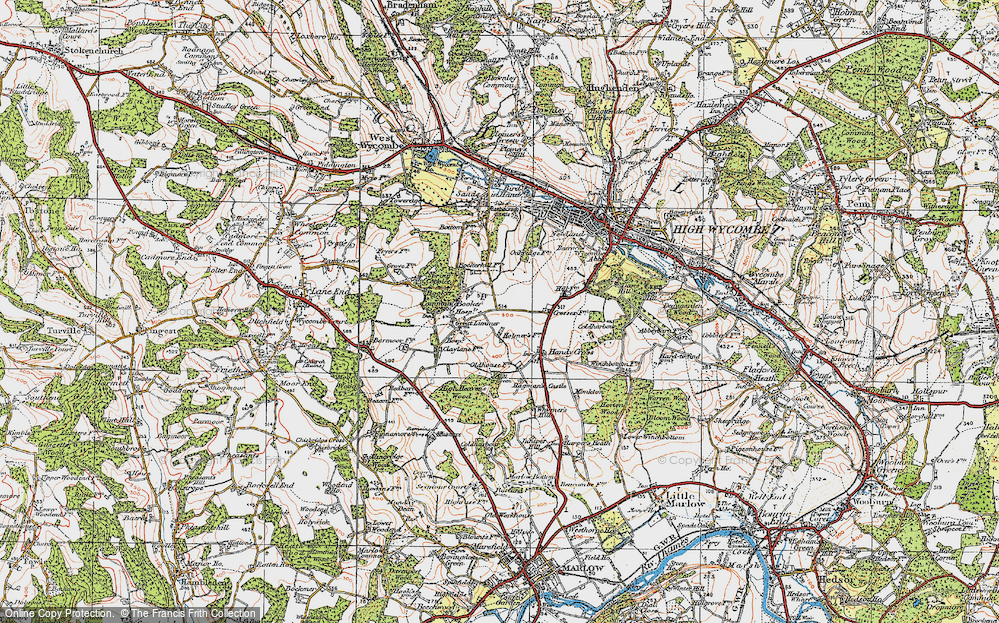 Old Map of Cressex, 1919 in 1919