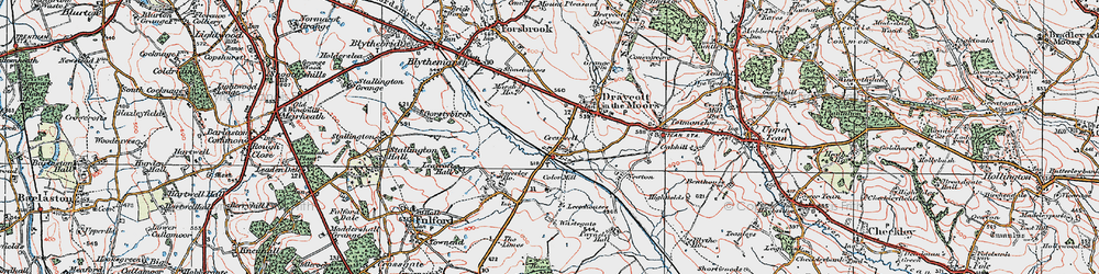 Old map of Cresswell in 1921