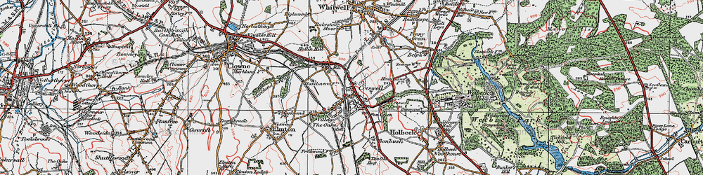 Old map of Creswell in 1923
