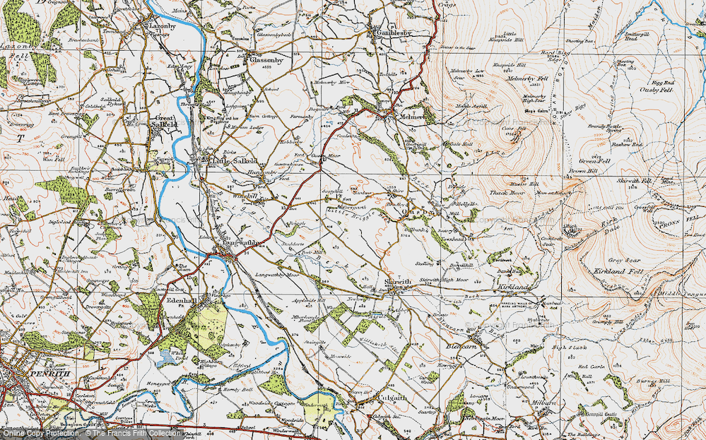Old Map of Crewgarth, 1925 in 1925