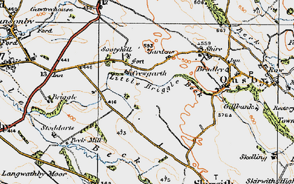 Old map of Crewgarth in 1925