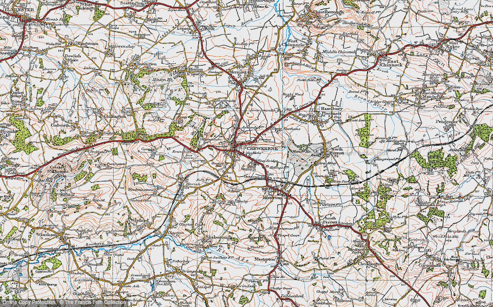 Historic Ordnance Survey Map of Crewkerne, 1919