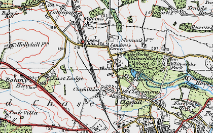 Old map of Crews Hill in 1920