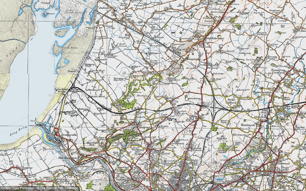 Old Map of Cribbs Causeway, 1919 in 1919