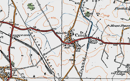 Old map of Crick Tunnel in 1919