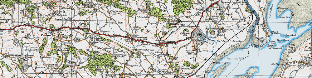 Old map of Crick in 1919