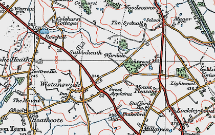 Old map of Crickmery in 1921