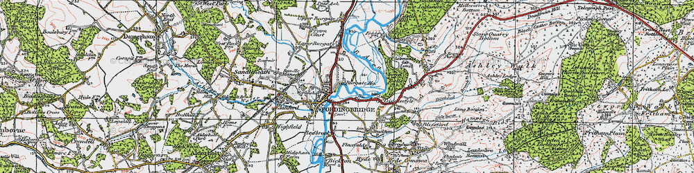 Old map of Criddlestyle in 1919