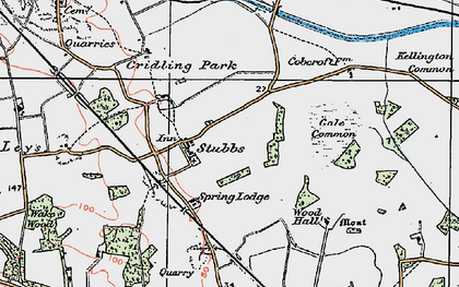 Old map of Aire and Calder Navigation (Knottingley and Goole Canal) in 1924