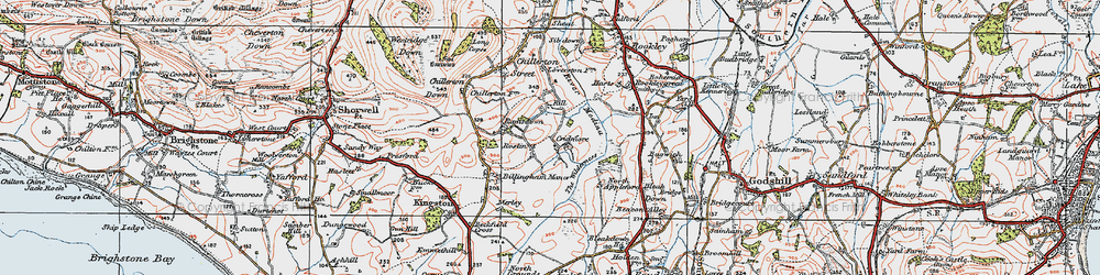 Old map of Cridmore in 1919