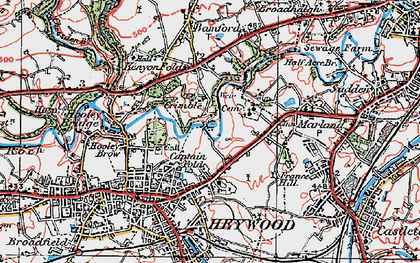 Old map of Crimble in 1924