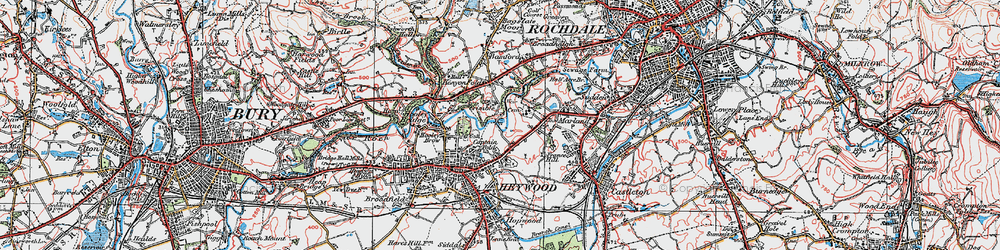 Old map of Crimble in 1924