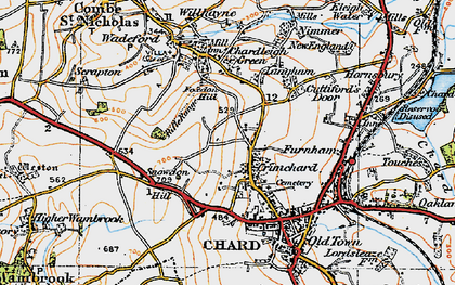 Old map of Crimchard in 1919