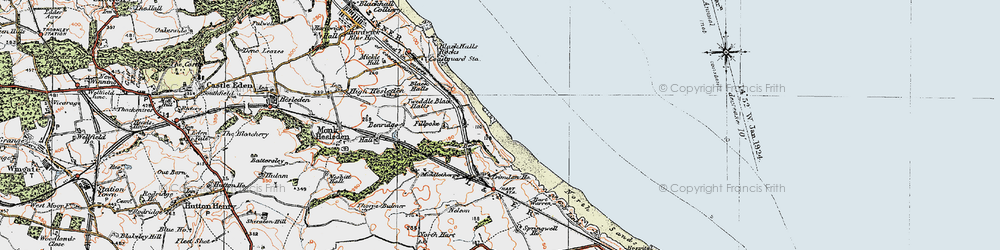 Old map of Crimdon Park in 1925