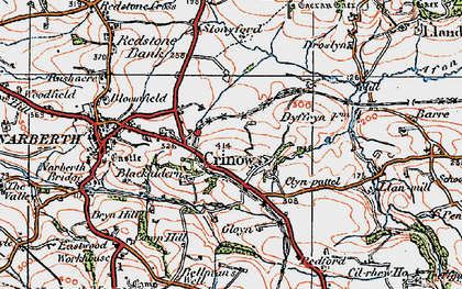 Old map of Blackaldern in 1922