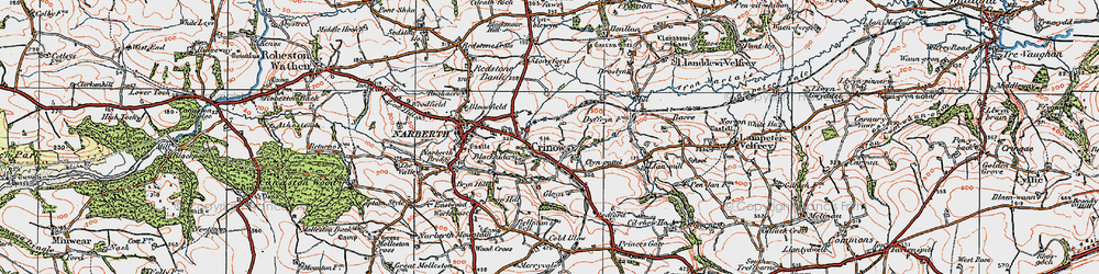 Old map of Crinow in 1922