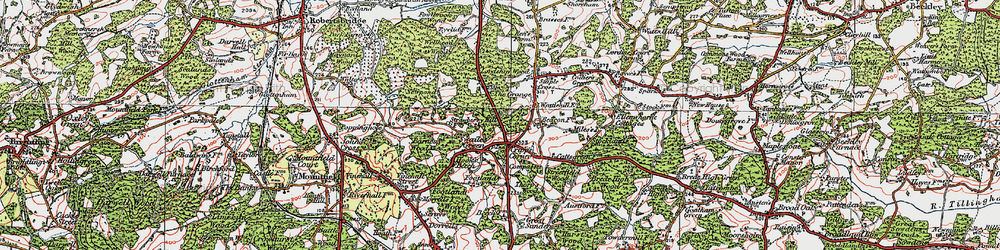 Old map of Cripp's Corner in 1921