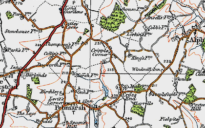 Old map of Cripple Corner in 1921