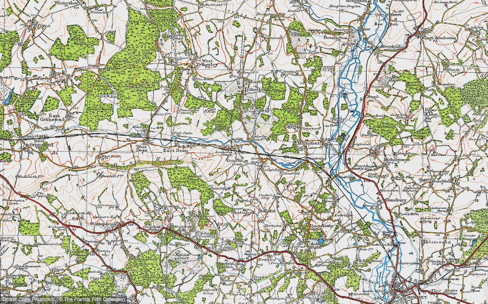 Old Map of Critchell's Green, 1919 in 1919