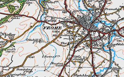 Old map of Critchill in 1919