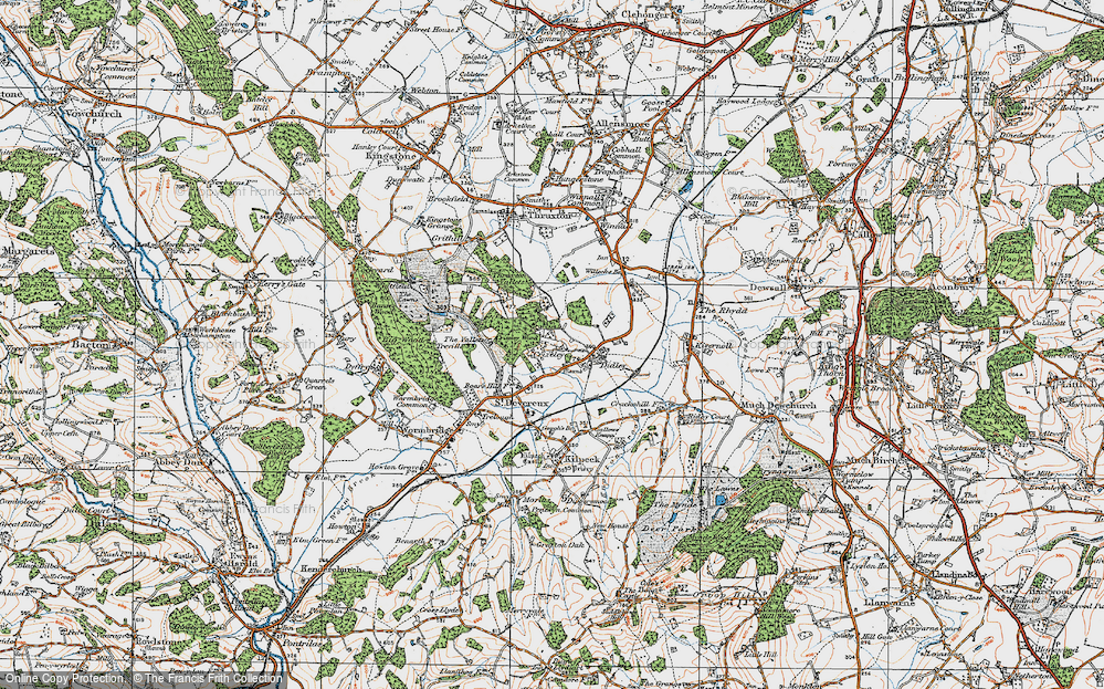 Old Map of Crizeley, 1919 in 1919