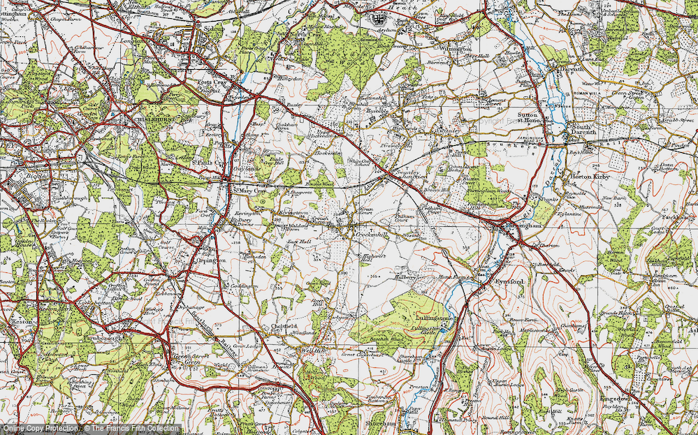 Old Map of Crockenhill, 1920 in 1920