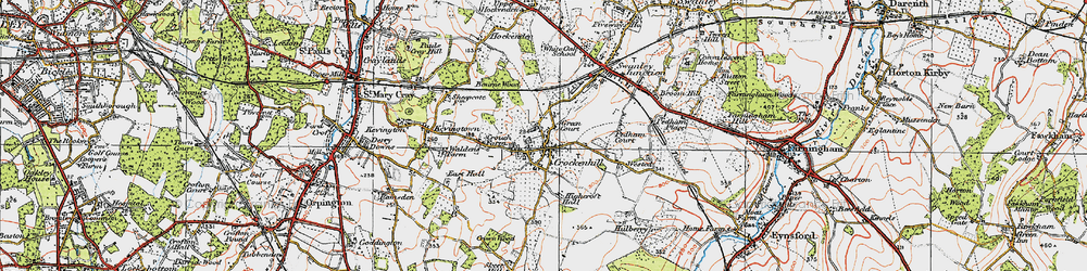 Old map of Crockenhill in 1920