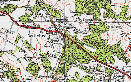 Old map of Crocker End in 1919