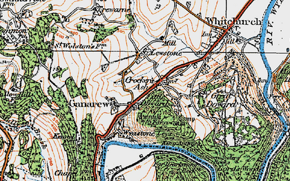 Old map of Wyastone Leys in 1919