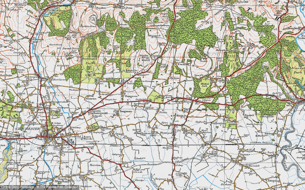 Old Map of Crockerhill, 1920 in 1920