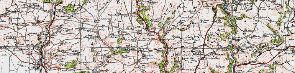Old map of Crockers in 1919