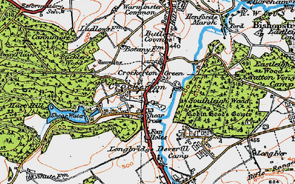 Old map of Crockerton Green in 1919