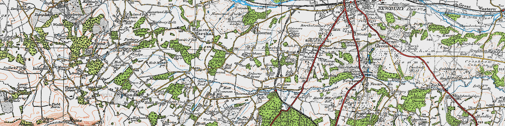 Old map of Bourne Ho in 1919