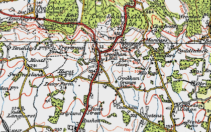 Old map of Crockham Hill in 1920