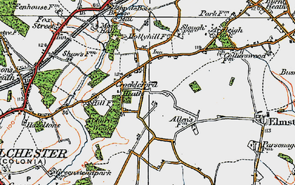 Old map of Crockleford Heath in 1921