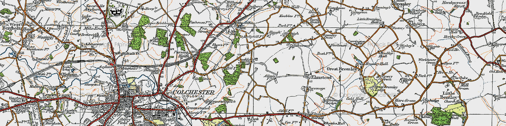 Old map of Crockleford Heath in 1921