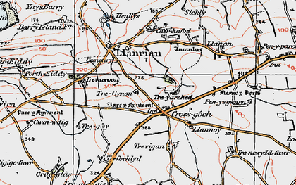 Old map of Croes-goch in 1922